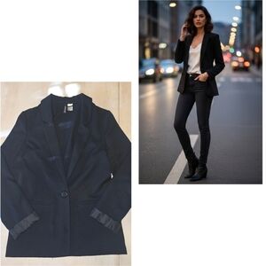 Divided by H&M Classic One-Button Black Blazer